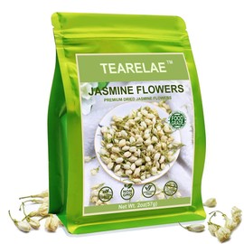 TEARELAE - Dried Jasmine Flowers Bud - Edible Flowers For Drinks - 100% Natural Dried Herbs Loose Leaf Herbal Tea - For Soap Making, Bath Bombing, Candle Making and Tisanes - 2oz/57g