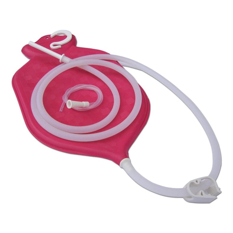 Enema Bag Kit for Colon Cleansing with Silicone Hose (2