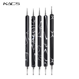 KADS Dot Pen Nail Nail Design Pen / Stipple Tool for 2 Ways Dot Stick Nail Deco Pen Nail Art Decoration Pen 5pcs/set (Size 1)