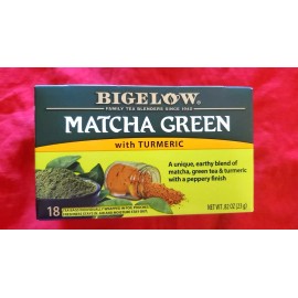 BIGELOW 2 PACK BIGELOW MATCHA GREEN WITH TURMERIC  (18 BAGS EACH)