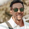 AVAWAY Acetate Polarized Sunglasses for Men UV400 Protection Fashion Retro