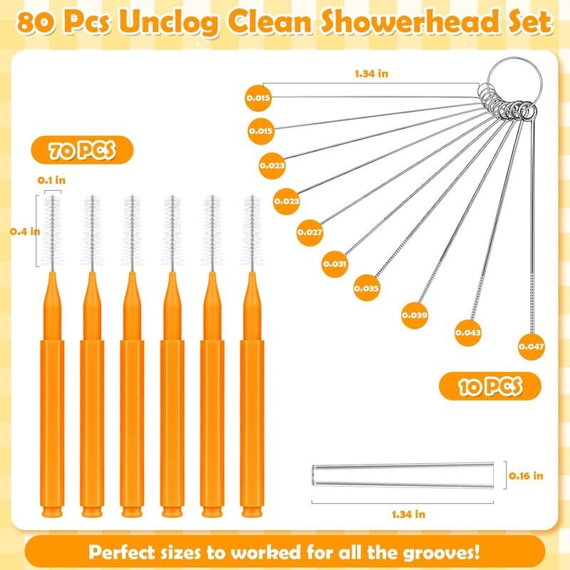 80 Pcs Shower Head Cleaner Tool, 70 Pcs Shower Head