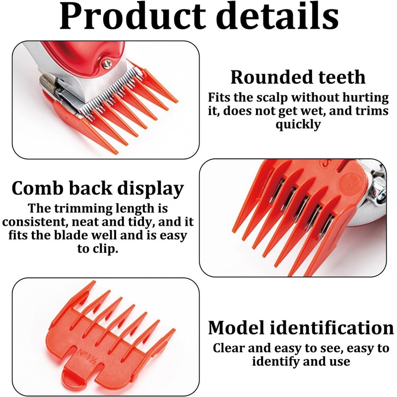 10 PCS Hair Clipper Combs Guides, Multicolor Hair Clipper Guide