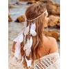 Fashband Boho Feather Headband, Indian Tassel Hippie Tribal Headpiece, Festival