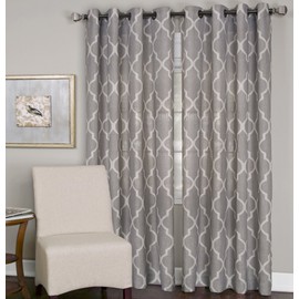 Elrene Home Fashions Medalia Room Darkening Geometric Window Curtain Panel, 52" W x 84" L (1, Stone