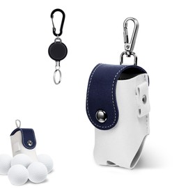 Golf Ball Bag, Golf Ball Storage Bag, Golf Ball Protection Bag, Portable Golf Small Ball Bag, Golf Waist Bag, Golf Bag with Hanging Clip, Golf Accessories, Waterproof (Black)