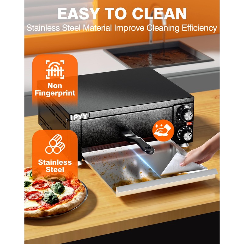 PYY Electric Pizza Oven Indoor Countertop Pizza Oven Commercial Pizza