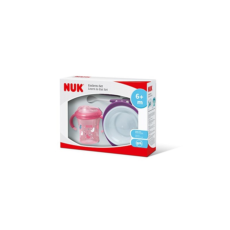 NUK Learn-to-Eat set in gift box with cup, learning bowl