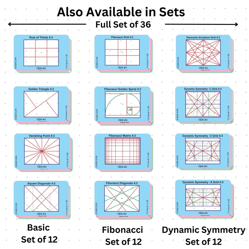 CLPA Dynamic Symmetry Root 4 Sucher - Kompositionsraster in Kreditkartengröße