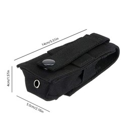 MiOYOOW Flashlight Pouch, Molle LED Torch Pouch Flashlight Holster Nylon Flashlight Cover Case for Outdoor Camping Hiking