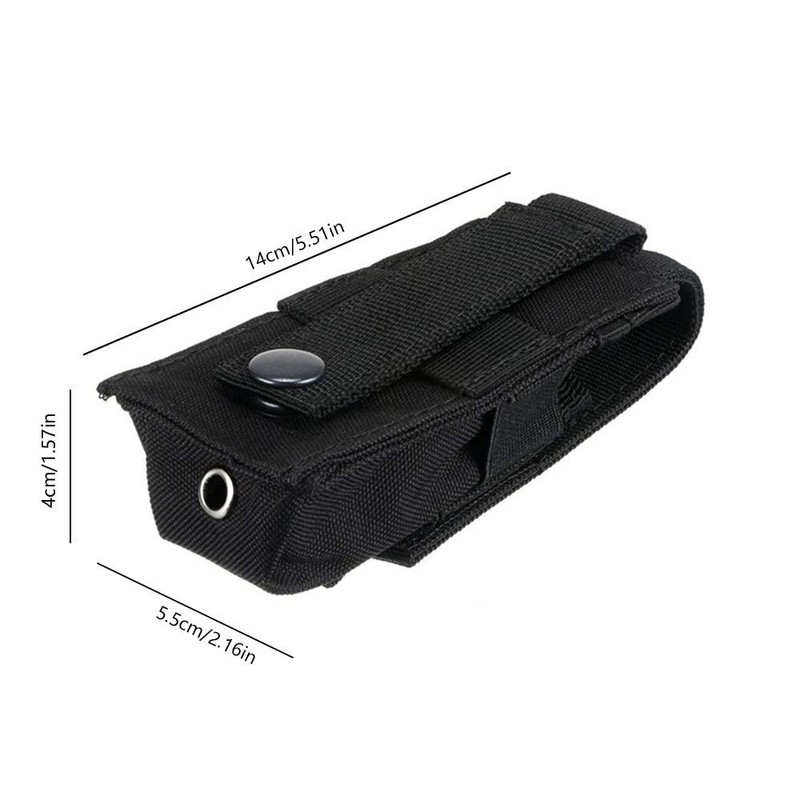MiOYOOW Flashlight Pouch, Molle LED Torch Pouch Flashlight Holster Nylon