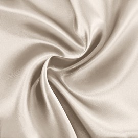 RUDONG M Beige Satin Fabric by The Yard, 3 Yard x 60 Inch Wide Silky Charmeuse Satin Fabric, Soft Satin Fabric for Wedding Decorations, Bridal Dress, Sewing, Accessories, DIY Crafts