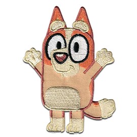 Comercial Mercera, Sew-On Patches, Chili Heeler, Bluey Sign, Brown Colour, Sew-On Patches, Ideal for Hats, Jackets, T-Shirts or School Bags, 100% Polyester, 5 x 8 cm