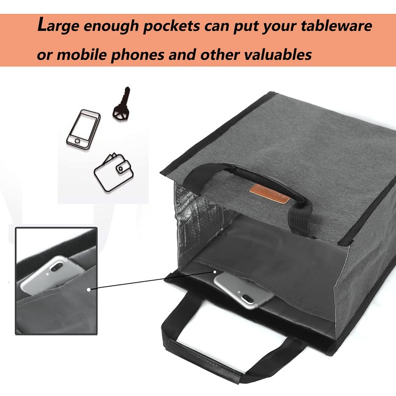 Lunch Bags for Women Insulated Reusable Lunch Tote with Internal