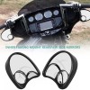 Unbranded Black Inner Fairing Mount Rearview Mirror For Harley Electra