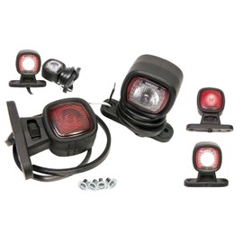 2 x LED Marker Light Small Position Light 12-24 V, 2 Colours: White, Red, for Trucks, Cars, Trailers, Caravans etc.
