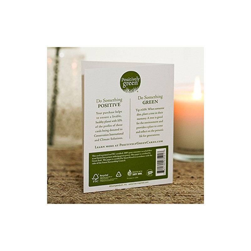 Positively Green Sympathy Card - "They lived and laughed and