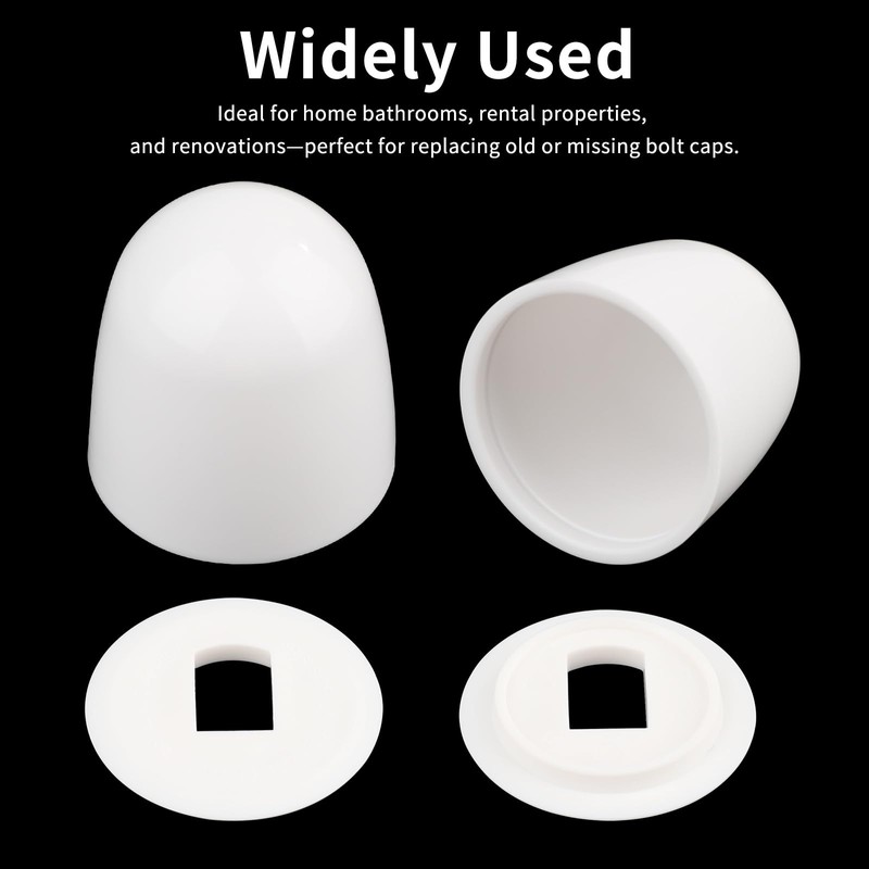 64 Pieces Universal Toilet Bolt Caps, Extra Tall 1.45 Inch