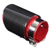 Universal Exhaust Tip Tail Throat Glossy Carbon Fiber Red Pipe