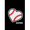 Notes: Softball Heart Notebook for Girls, Teens, Kids, Students, Softball