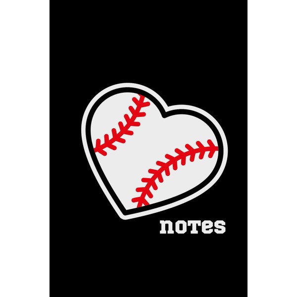 Notes: Softball Heart Notebook for Girls, Teens, Kids, Students, Softball