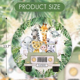 50 Pieces Paper Placemats for Safari Baby Shower, 13.7" Jungle Animals Disposable Table Place Mats for Wild One Birthday Party, Wild Animals Baby Shower Birthday Decorations