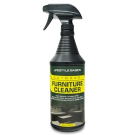 Lifestyle Basics Outdoor Furniture Cleaner + UV Protectant 32 Ounces | Stain Remover for Vinyl, Canvas, Wood, Metals, Plastics | Prevents Fading, Drying, Cracking