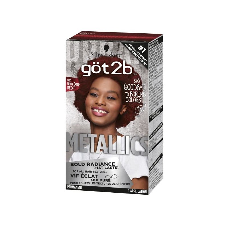 Got2B Metallics Color Permanente para El Cabello, M65 Rojo Profundo