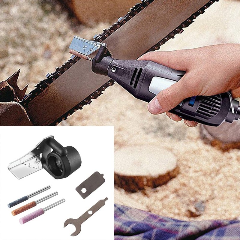 Chainsaw Sharpening Kit Power Tool Accessory with Sharpener, Gauge, Sharpening
