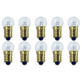 CEC Industries #1482 Bulbs, 6 V, 2.7 W, E10 Base, G-4.5 shape (Box of 10)