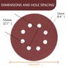 ZUYUEE 30PCS 125mm Sanding Discs 80 Grit,8-Hole Sand Paper,Sandpaper for