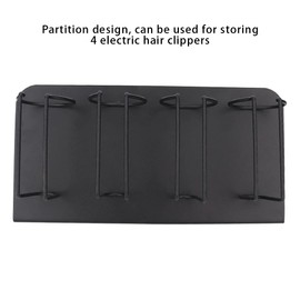 Hair Clipper Holder,Hair Clipper Rack, 4 Slots Stainless Steel Electric Hair Clipper Storage Rack Hair Cutter Trimmer Holder Stand Used for Salon Appliance Rack (Black)