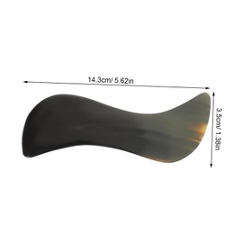 Healvian 14cm Buffalo Horn Gua Sha Scraping Board for Facial Massage Curved Gua Sha Tool for Anti-aging and Relaxation for Beauty and Physical Therapy Random Color