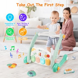 NPET Baby Gym Play Mat, Baby Piano Mat Kick and Play for Babies Infant Play Mat with Musical Learning Toy Early Education, Baby Play Mat Music Light Newborn Infant Gifts for Baby Toy 3 6 9 12 Months
