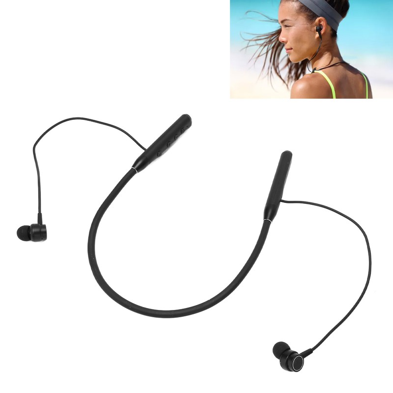 Bluetooth Neckband Headphones IPX7 Waterproof HiFi Stereo Deep Bass Magnetic