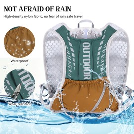 Running Vest Women Mens with Water Bladder Compartment Reflective Lightweight Running Hydration Vest with Phone Holder for Hiking Cycling Climbing Marathon – Includes Whistle (Green)