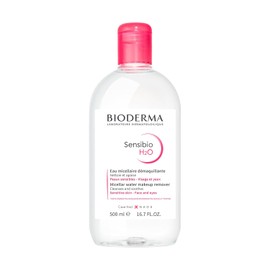 BIODERMA, Agua Micelar, Sensibio H2O, Desmaquillante para Piel Sensible, Calma y Reduce la Irritacin, 500 ml                                          