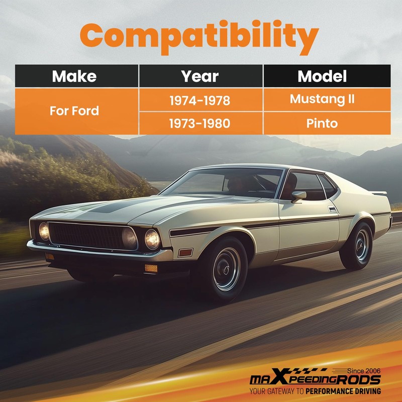 maXpeedingrods 2” Front Drop Spindles for Ford Mustang II 1974-1978,