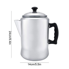 QANYEGN Coffee Maker Pot, Aluminum Alloy Percolator, Tea Kele with Lid, Percolator Coffee Pot for Home, Kitchen Use.