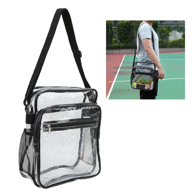Clear Messenger Bag PVC Waterproof Visible Zipper Design Crossbody Tote