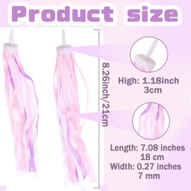 Jormftte 1 Pair Kid's Bike Streamersbike, Bike accessories for Girls Boys, Scooter Accessories, Colorful Bicycle Tassel Ribbons for Bicycle Handlebar Scooter Handgrip