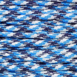 Paracord Planet 550 Paracord – Camo Colors – Ideal for Fishing Lines, Snares, Bracelets, Emergency and Survival Situations (25 Feet, Glacier Camo)