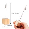 Wooden Memo Clips Holder, 10Pcs Lightweight Photo Memo Clips with