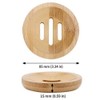 Kandid Bamboo Circular Soap Dish - Draining Soap Dish For