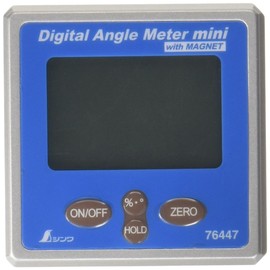 Shinwa Sokutei 76447 Digital Angle Meter with Magnet, Mini