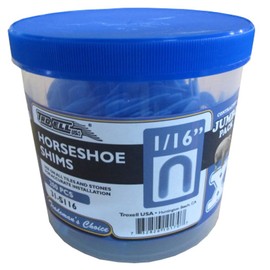 Troxell USA 1/16" Horseshoe Shim Tile Spacer 200 PCS/JAR