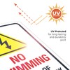 No Swimming Danger of Electric Shock Sign, 10x7 Inches, 55