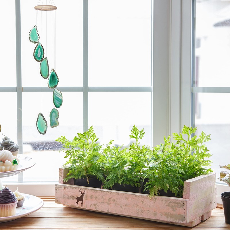 Cozy Tower Green Agate Wind Chimes for Outside Unique, Outdoor