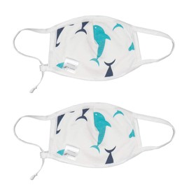 Kawaii Baby Reusable Kid's Mask, Dolphin - Pack of 2.