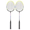 1 Pair Green Badminton Racket Set Fashionable Lightweight Comfortable Grip